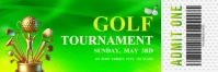 Golf Tournament Ticket Banner 2' × 6' template