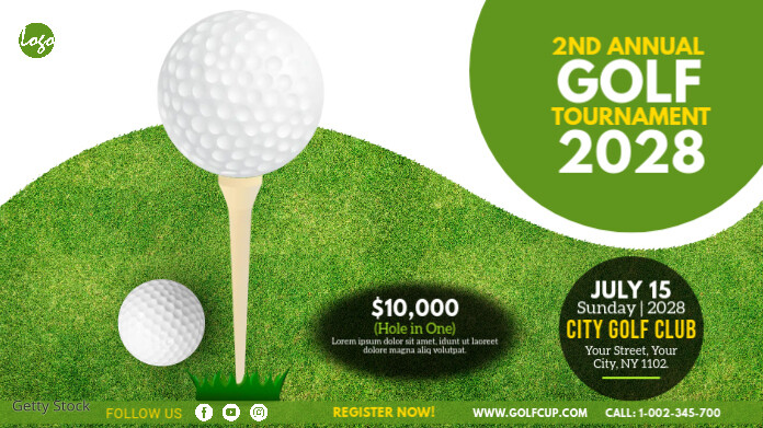 Golf Tournament Twitter Post Template | PosterMyWall