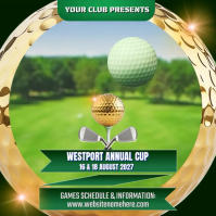 Golf Tournament Video Ad Сообщение Instagram template