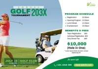 Golf Tournament Video Template Postcard