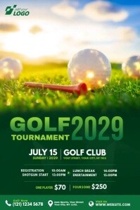Golf Tournament Video Template Banier 4’×6’