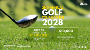 Golf Tournament YouTube Thumbnail YouTube-miniature template