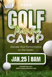 Golf Training Camp Event Poster template