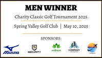 Golf Trophy Label Artwork Business Card template