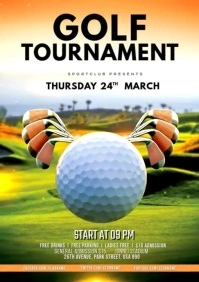 GOLF TURNAMENT A3 template