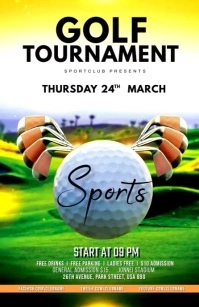 GOLF TURNAMENT 小报 template