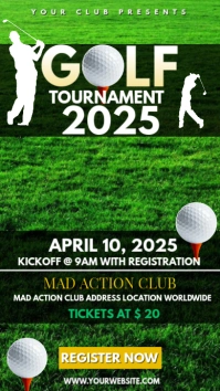 Golf watch party invite Historia de Instagram template