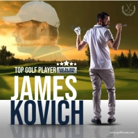 Golfer Top Player Publicação no Instagram template