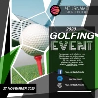 GOLFING EVENT AD SOCIAL MEDIA DIGITAL VIDEO Square (1:1) template