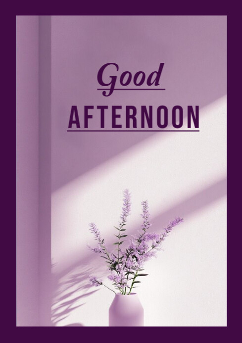good afternoon A4 template