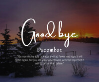 good bye December Persegi Panjang Sedang template