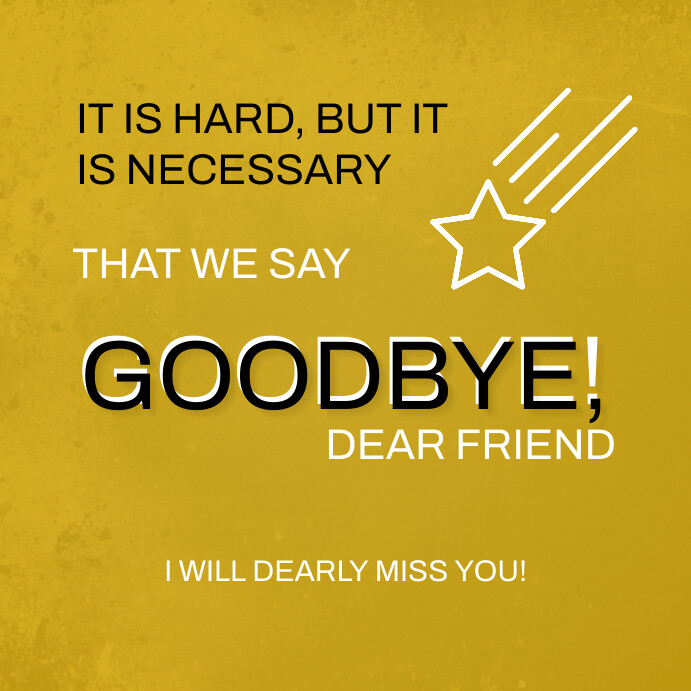 good bye Template | PosterMyWall