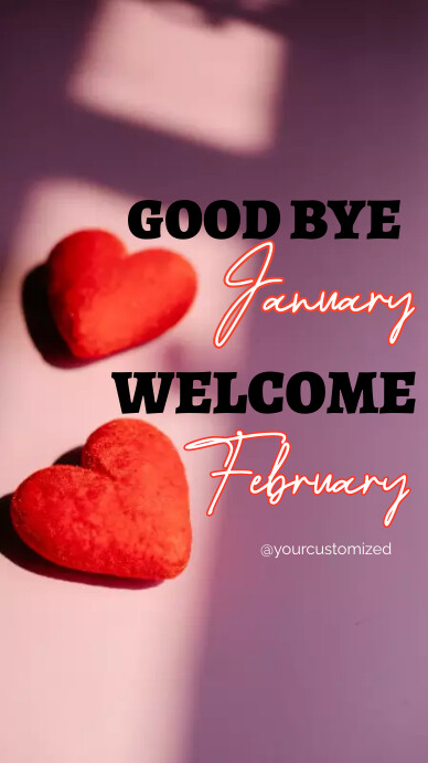 Goodbye January Icon Plantilla de good bye january welcome february | PosterMyWall