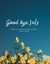 Good bye July template 2025 Flyer (US Letter)