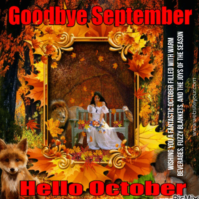 Copy of Good bye September hello October | PosterMyWall