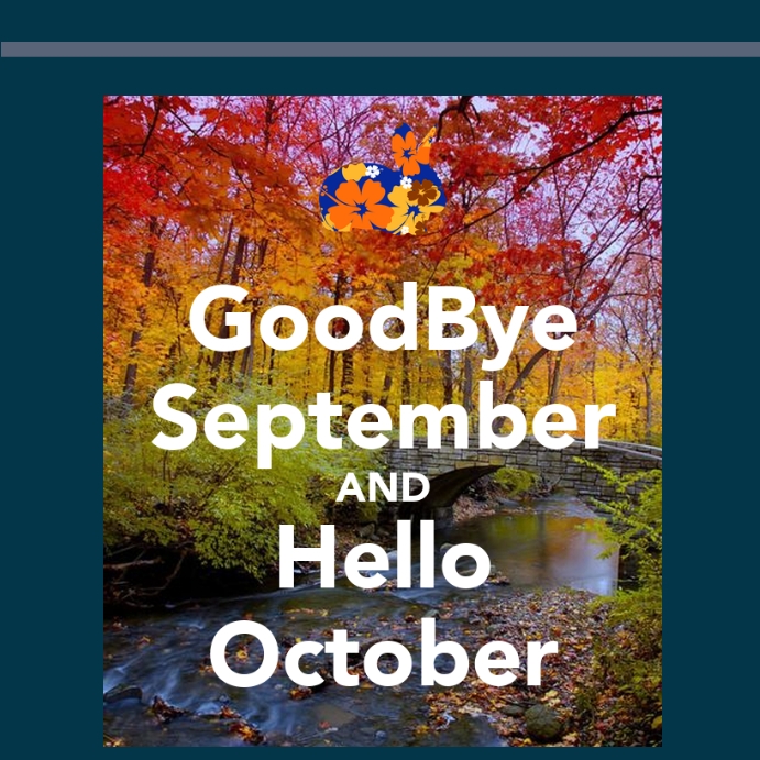 good bye september welcome october Template | PosterMyWall