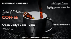 Good coffee poster Tampilan Digital (16:9) template