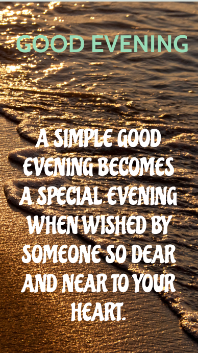 GOOD EVENING TEMPLATE WhatsApp Status