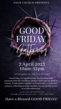 Black Good Friday Gathering Instagram Story Template