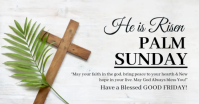 good friday,palm sunday,easter worship delt Facebook-billede template