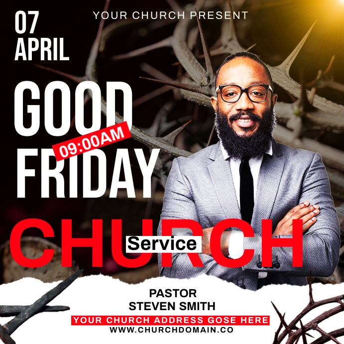 GOOD FRIDAY' Template | PosterMyWall