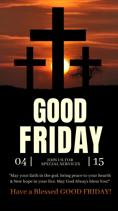 good friday,easter friday,easter worship Instagram Story template