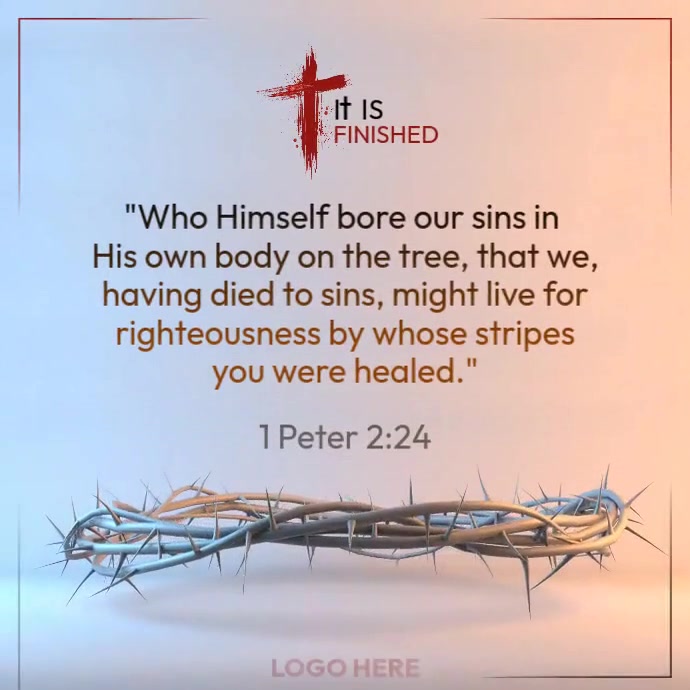 Good Friday Bible Quotes Post Template Publicação no Instagram