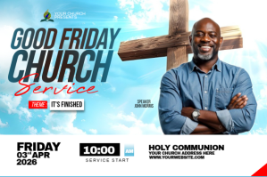 Good friday church flyer Label template