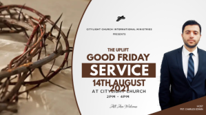 White Good Friday Church Service Digitalt display Template