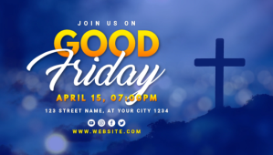 good friday church flyer Cabeçalho de blogue template