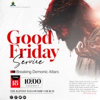 Good Friday church flyer Instagram Post template