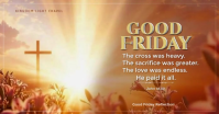 Good Friday Church Flyer Template | He Paid It All Resurrection Worship Poster Facebook Shared Image