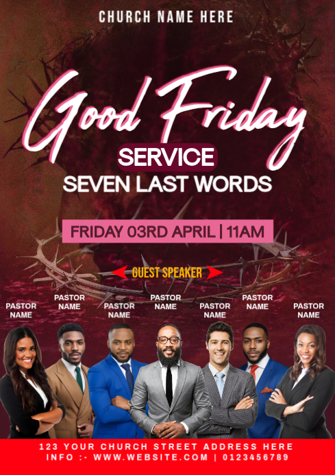 Copy of good friday church service | PosterMyWall