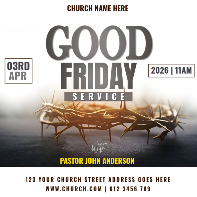 good friday church service Template | PosterMyWall