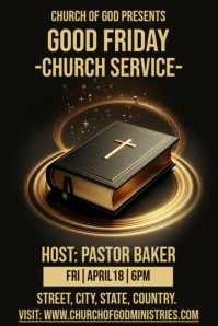 Good Friday Church Service Flyer Tumblr Grafieka template