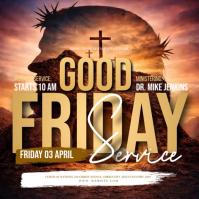 Good Friday Church Service Square Video template