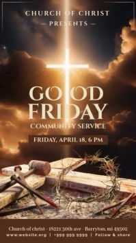 Good Friday Community Service Instagram Story template