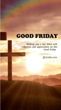 Good Friday design Цифровой дисплей (9 : 16) template