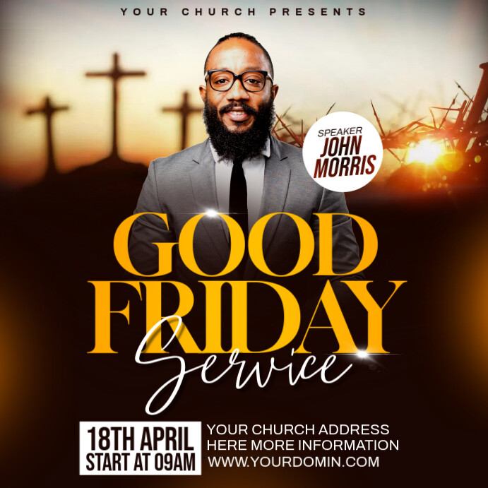 good friday Publicação no Instagram template