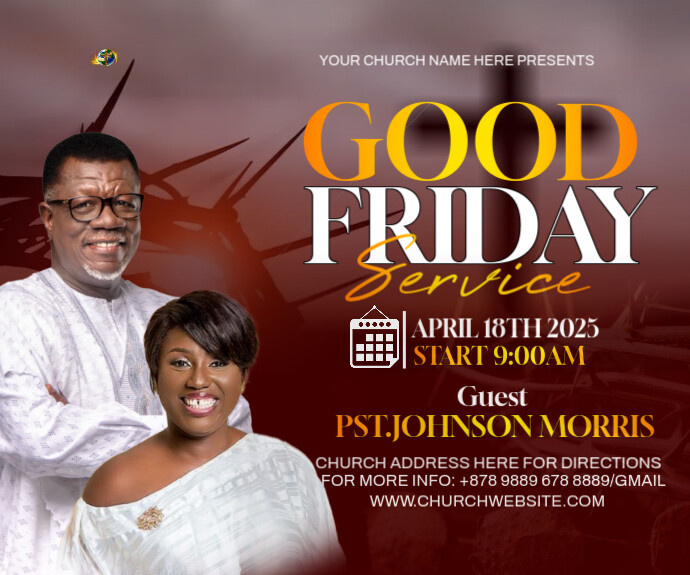 Good Friday Medium na Rektangle template