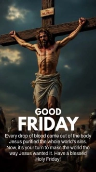 good friday Digital Display (9:16) template