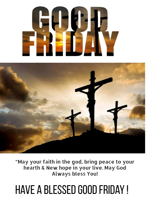 Good Friday A4 template