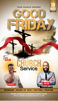 GOOD FRIDAY Kartu Bisnis template
