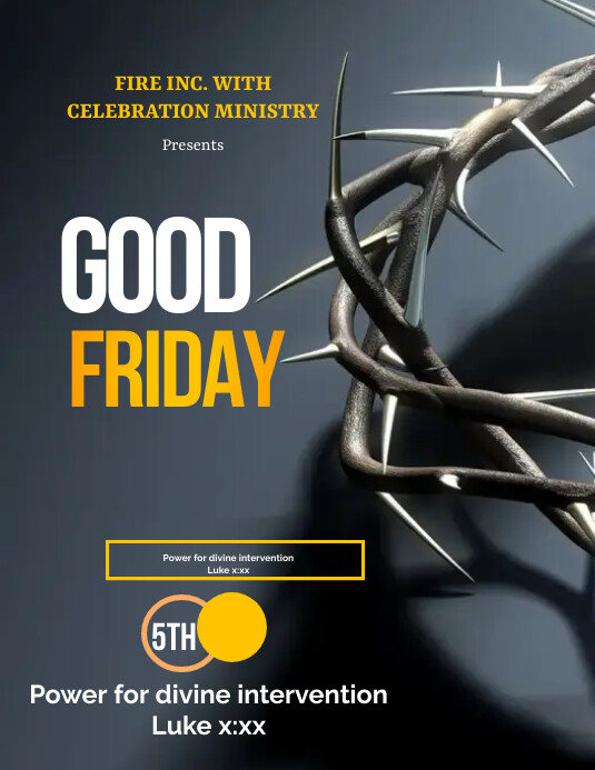 GOOD FRIDAY Folheto (US Letter) template