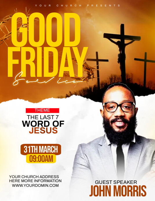 Good Friday Pamflet (Letter AS) template