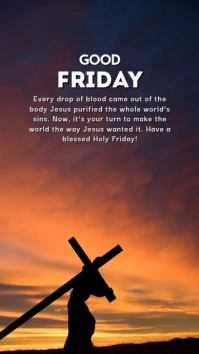 good friday เรื่องราวบน Instagram template