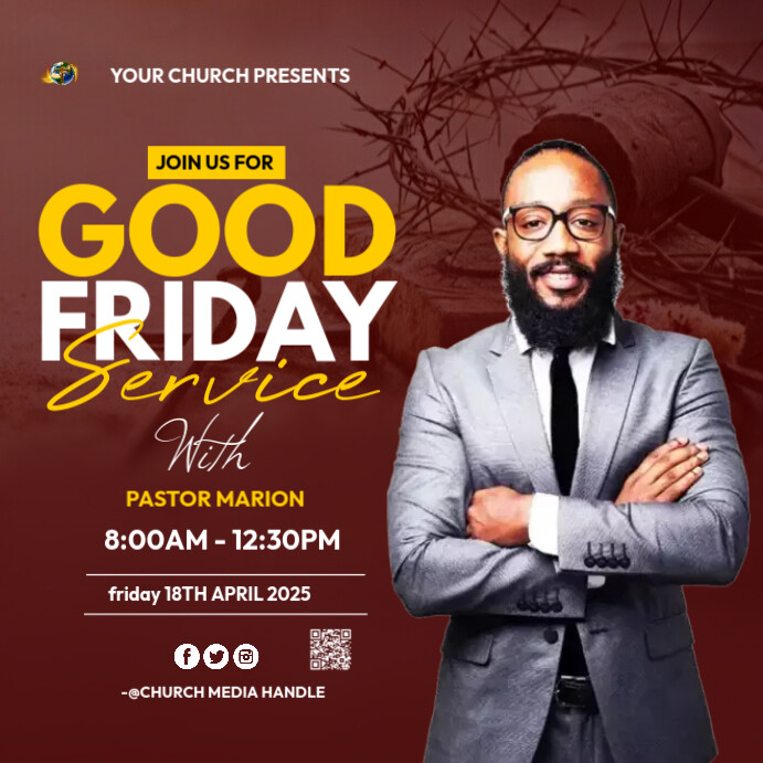 Good Friday Template | PosterMyWall