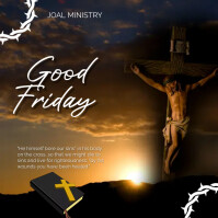 Black Good friday Instagram 帖子 Template