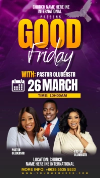 good friday Digital Display (9:16) template