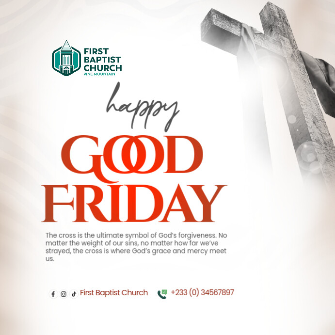 Good Friday Design Template Instagram Plasing